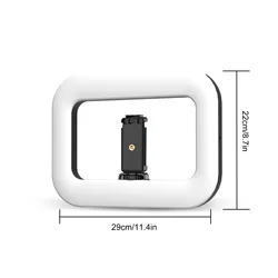 Rechargeable LED Handheld Video Stabilizer with Phone Holder (WHITE)