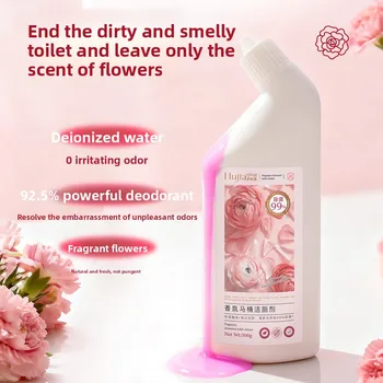 Detergente per WC profumato che rimuove in profondità lo sporco, le macchie, deodora, sterilizza, elimina gli odori e lascia una fragranza fresca.