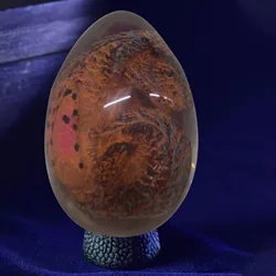 Enchanted Green Dragon Egg Crystal Sculpture - Handcrafted Resin Ornament and Unique Souvenir Gift (As shown)