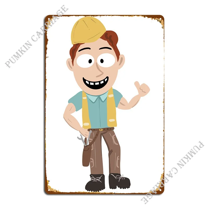 

Металлический плакат Work Man, персонализированный дизайн кухонного клуба, оловянный плакат