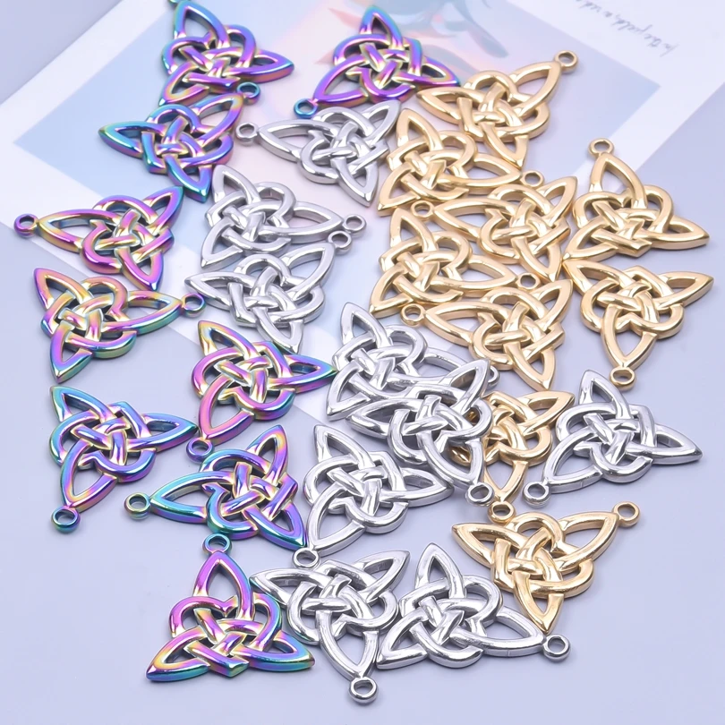 

Classic Triangle Heart Line Stainless Steel Charm Trendy Dersign DIY Earring Pendants Jewelry Makings Craft Necklace Supplies