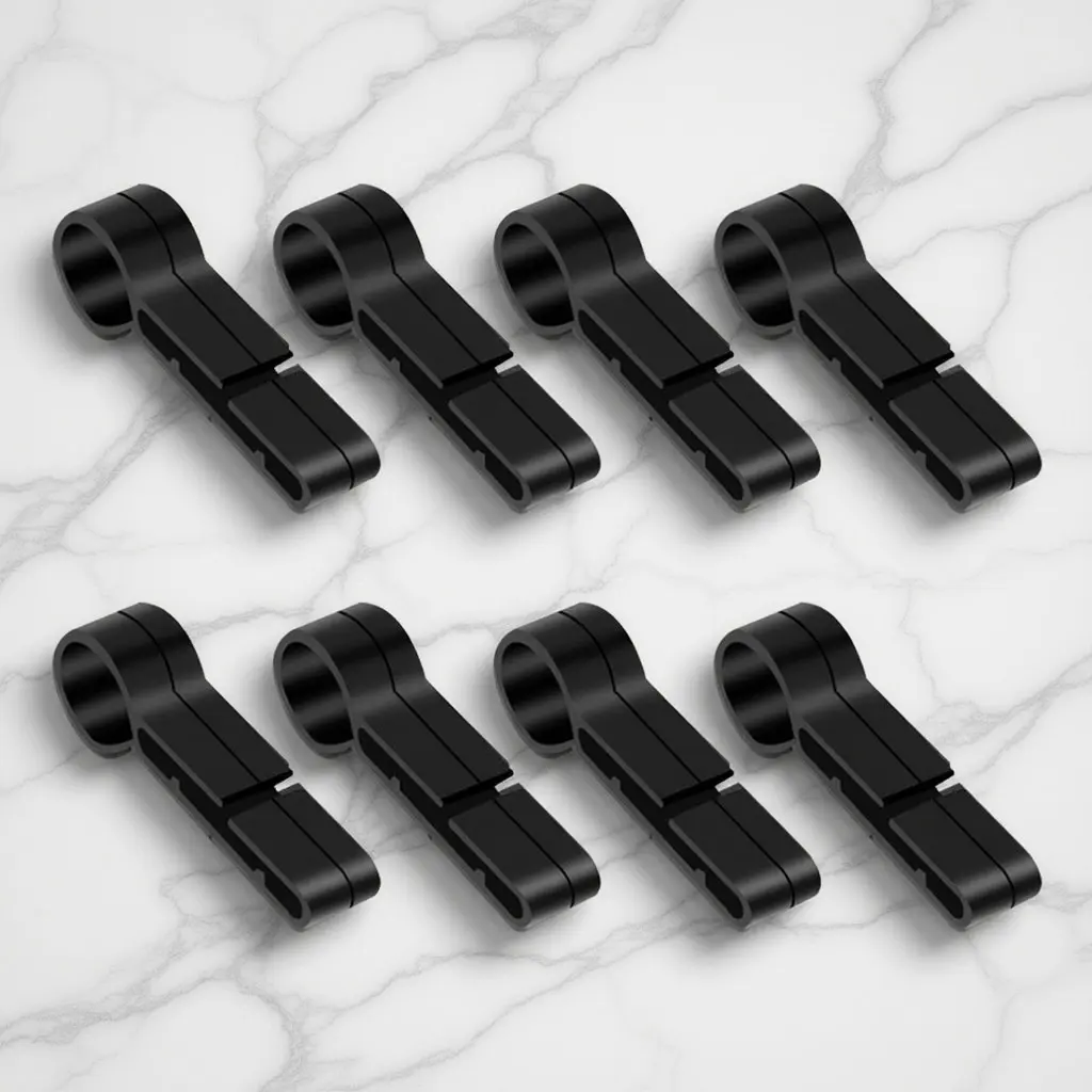 8Pcs 헤드램프 클립 건설 노동자용 플라스틱 미끄럼 방지 하드 모자 라이트 클립 야간 작업 안전 헤드램프 후크