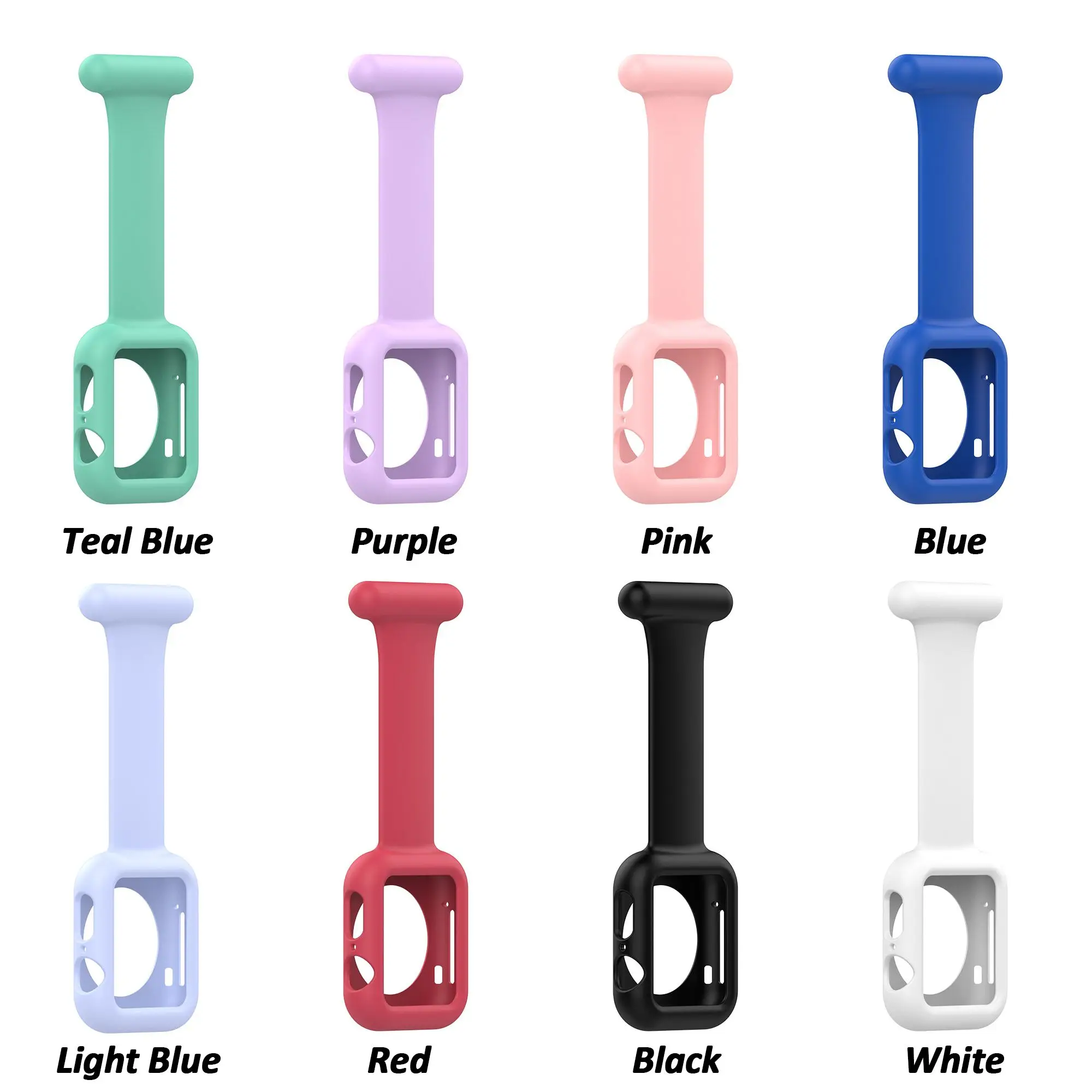 Soft Protector Watch Accessories Silicone Strap Nurse Silicone Frame Pin Bracelet For Apple Watch 7 6 SE 5 4 3
