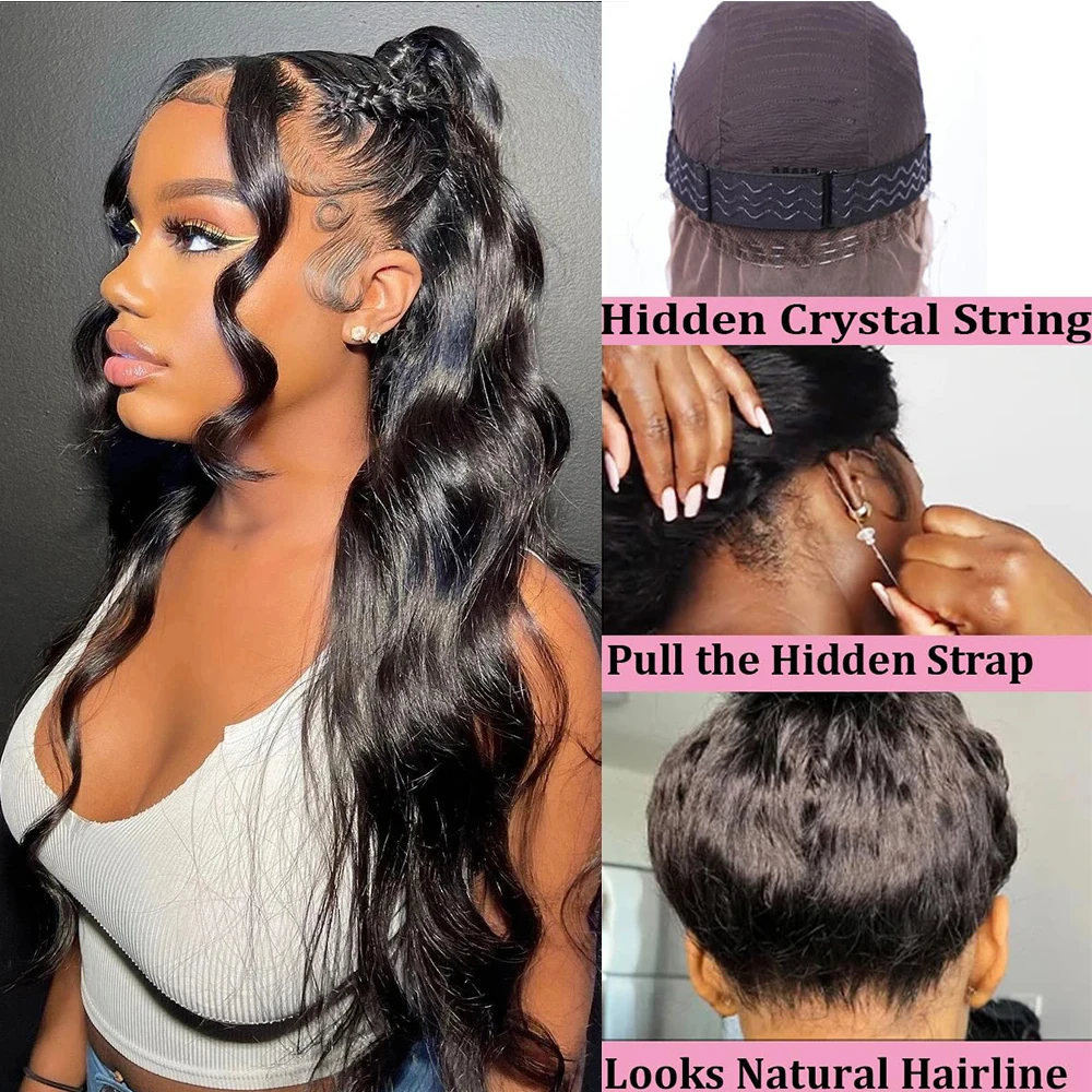Invisi Strap 360 Lace Front Wig Human Hair PrePlucked 250 Density Body Wave HD Lace Wig Human Hair Wigs Glueless Wigs Human Hair 5