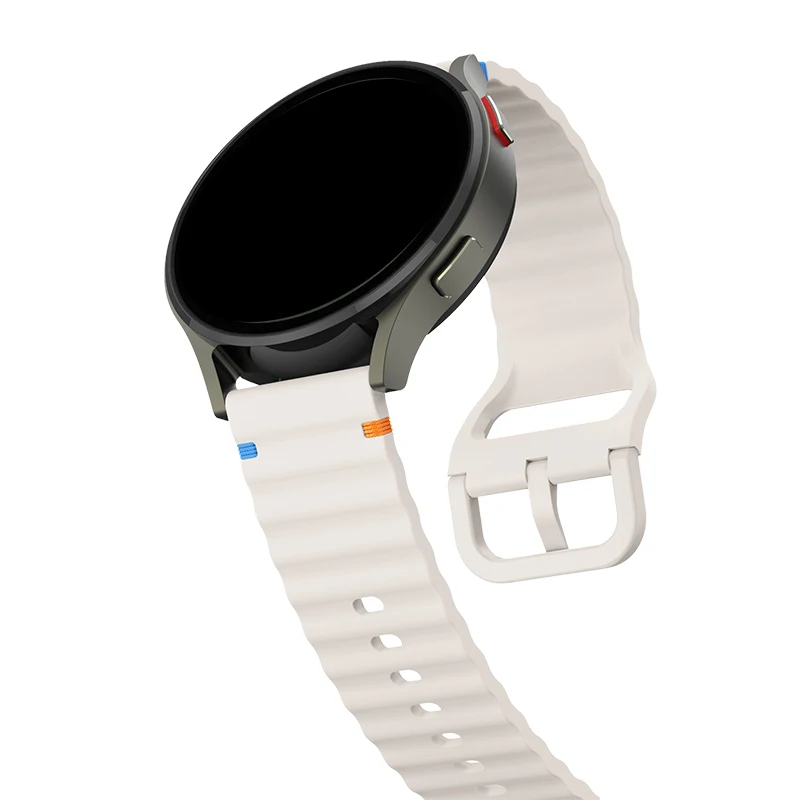 Breathable Silicone Sport Wristband Strap, 22mm Smartwatch Accessory