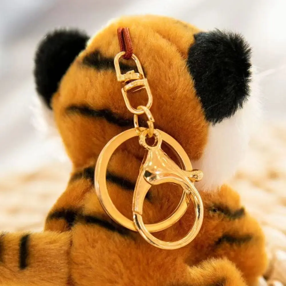 Soft Plush Tiger Keychain Stuffed Animal Decoration