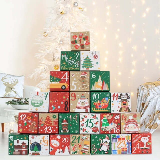 Boite Cadeau Kraft motifs Noël