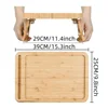 Bamboo Sofa Tray Table, Clip On Side Table Couch Arm With Phone Holder 2