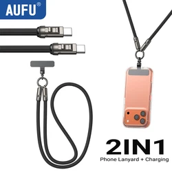 Universal Phone Lanyard Charger: 240W USB - C to Type - C Data Cable - 1.2m (240W Lanyard Black)