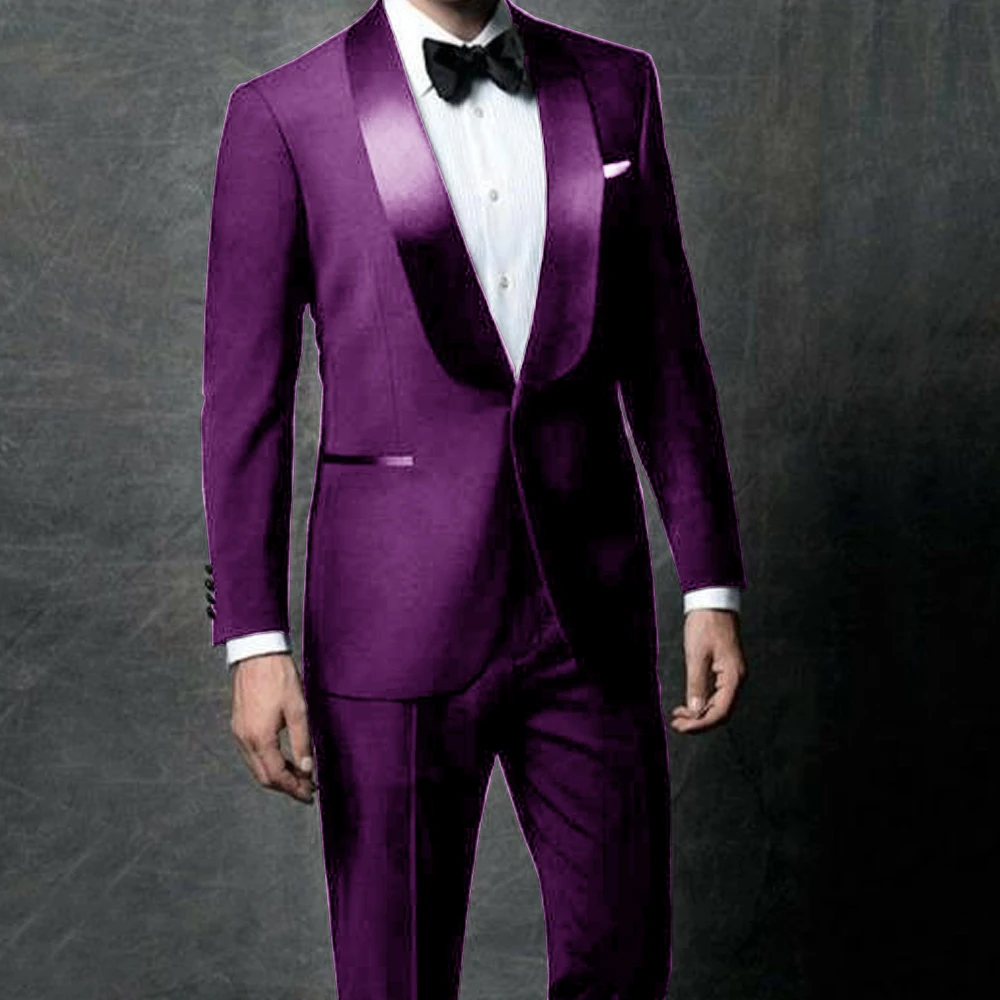Men's Wedding Suit Elegant Suits for Men Wedding Banquet Dress Green Fruit Collar 1 Button High Quality Luxury Men's Suit Blazer