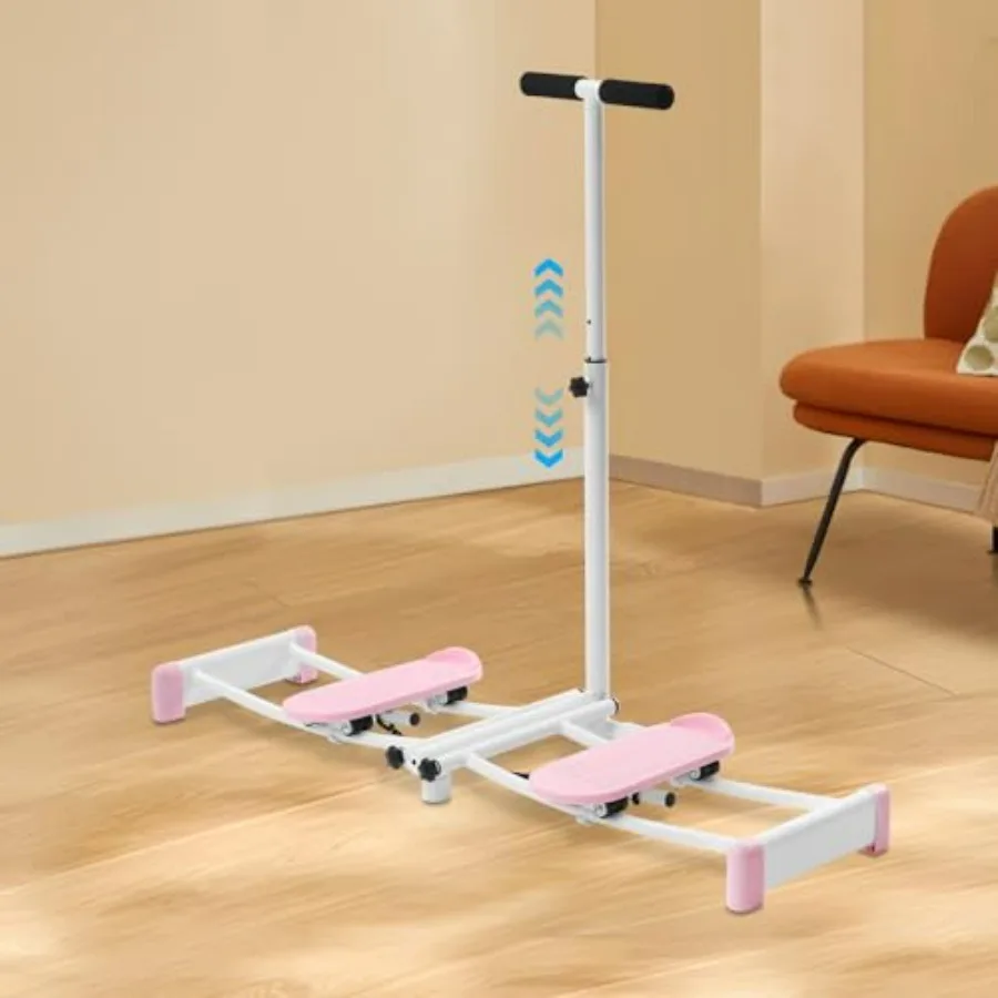 Pelvic Trainer, Leg Exerciser Double-Bearing Pulley Inner Thigh Toner Hip Shaper with Yoga Tension Band and Adjustable Rods for