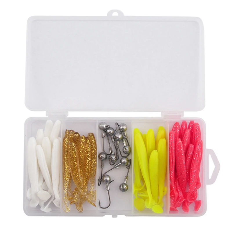 

Мягкая приманка, пресноводная Т-образная рыба, 10 шт./упаковка, дорожный крючок со свинцовой головкой, мини-объект, набор для метания на большие расстояния