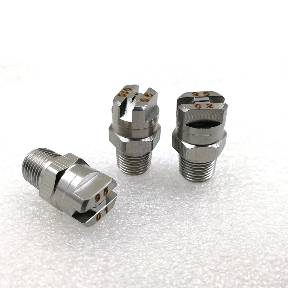 1/8" BSPT 25/45/65/80/95/110 Degree SS304 Flat Fan Spray Nozzle Industrial Factory Cleaning Dust Removal Nozzle spray nozzle garden spray nozzle