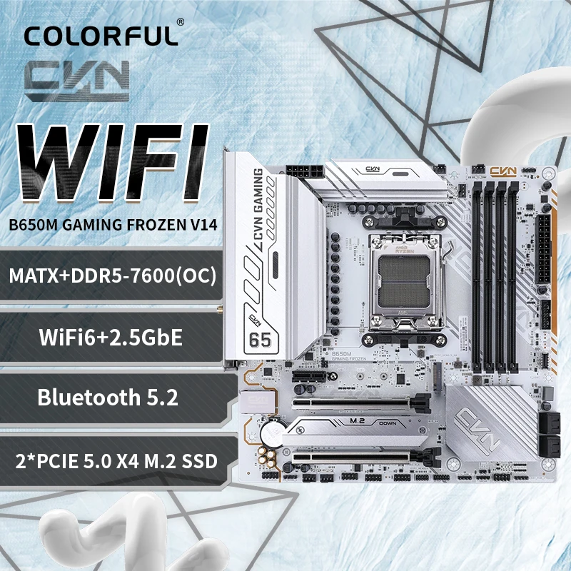 カラフルなamd B650マザーボード,Ddr5,2.5g,Bluetooth 2.5,cvn