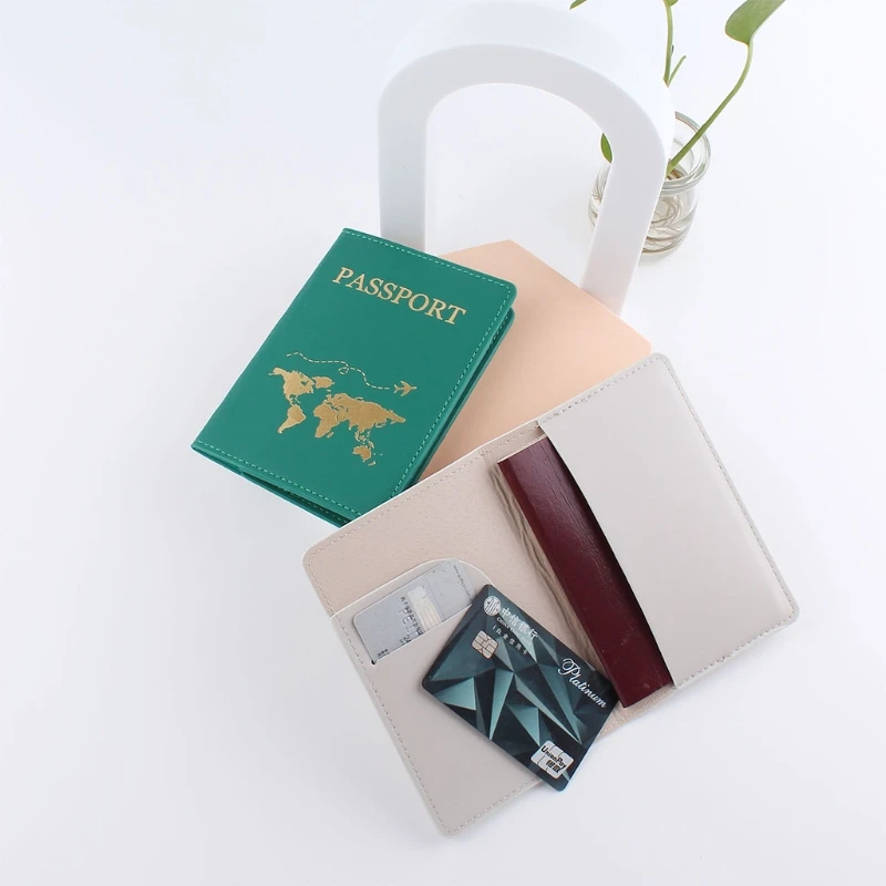 

Pu Leather Passport Cover for Cards Travel Passport Holder Wallet Document Organizer Case Essential Travel Accessories Hot