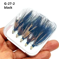 5pcs Woolly Bugger Streamers Fly Fishing Lures Brass Bead Head 6