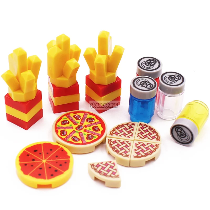 Marumine Mini Food Toys Of Building Blocks Hamburger Pizza Fries Cake Dessert Chocolate Cookies MOC Bricks Plastic Assemble Part 5 Marumine Mini Food Toys Of Building Blocks Hamburger Pizza Fries Cake Dessert Chocolate Cookies MOC Bricks Plastic Assemble Part 5