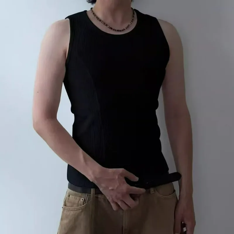 남성 캐주얼 조끼 타이트핏 통기성 좋은 시원한 아웃도어 하이킹 등산 사이클링 캠핑 트레이닝 남성 피트니스 반팔