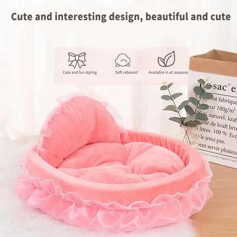 Pet Bed Dog Cat Sofa Detachable Oval Bed Basket pet bed