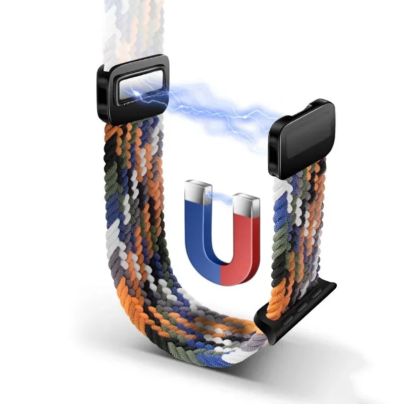 Braided Strap for Apple watch 10 band 46mm 45mm 49mm 42mm 40mm buckle Bracelet iWatch Series se 7 3 6 8 9 Ultra 2 Magnetic Band