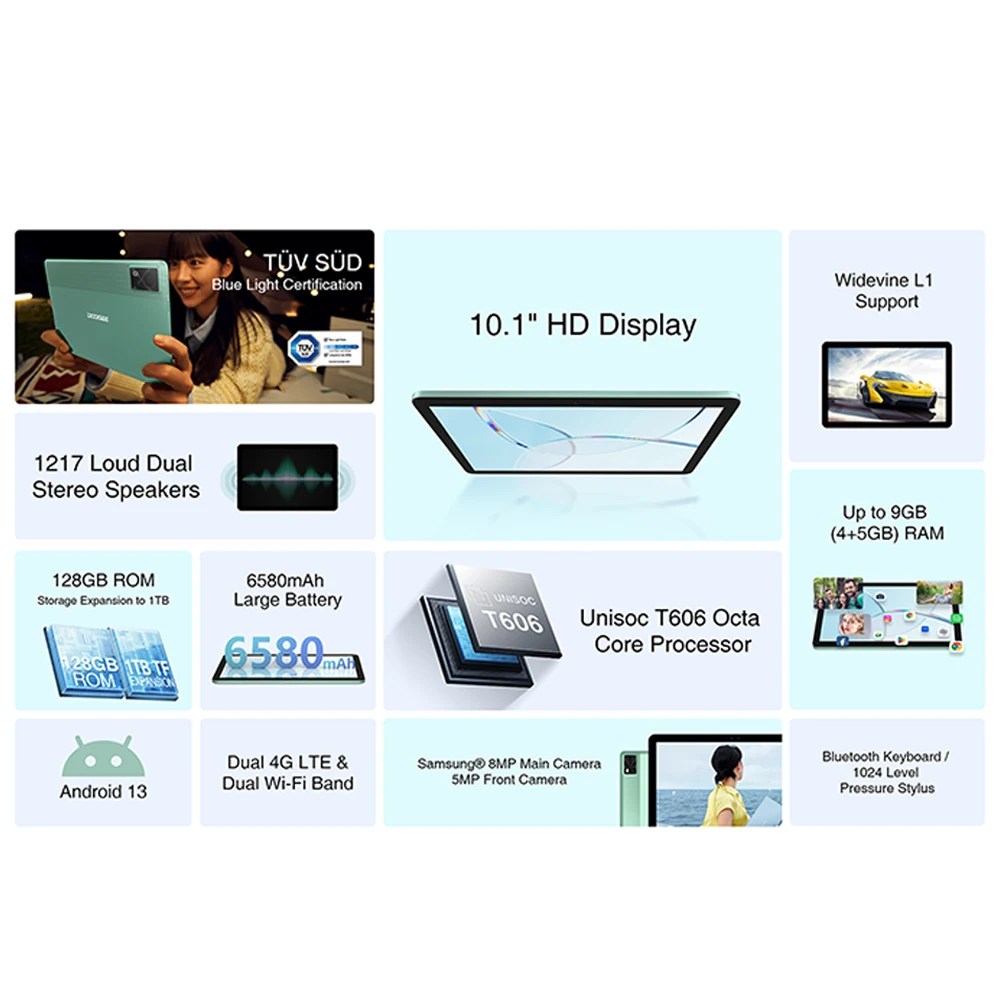 DOOGEE-T10E Tablet PC, 10.1 