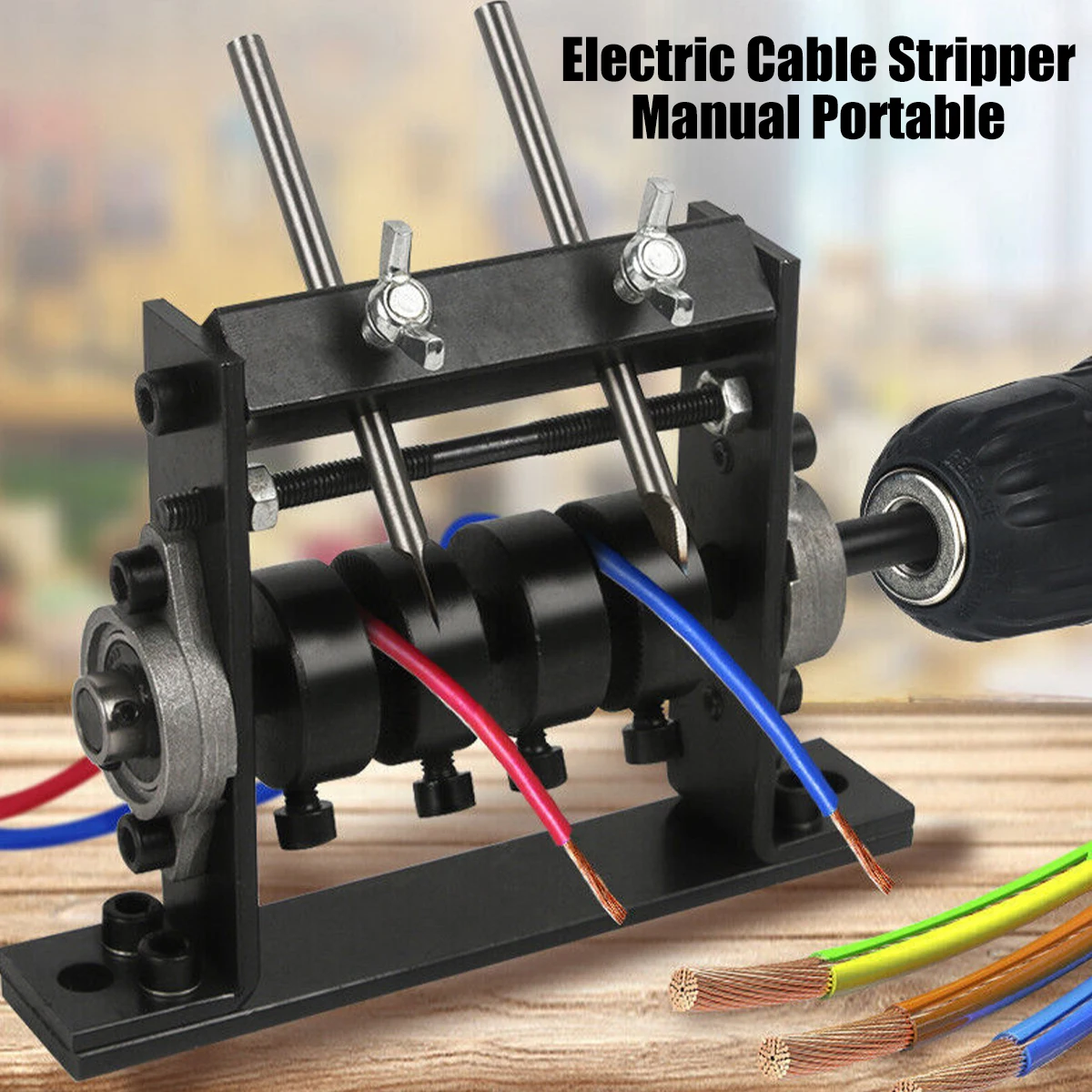 

Electric Cable Stripper Portable Manual Wire Stripping Machine Sturdy Wire Stripper Tool Scrap Copper Cable Peeling Tool Connect
