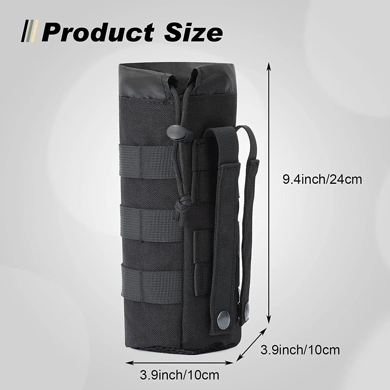 Фото Тактическая Сумка для бутылки Molle, уличный держатель для бутылок с водой, для путешествий, кемпинга, пешего туризма, велоспорта, рыбалки, охоты, переноска для чайника №2