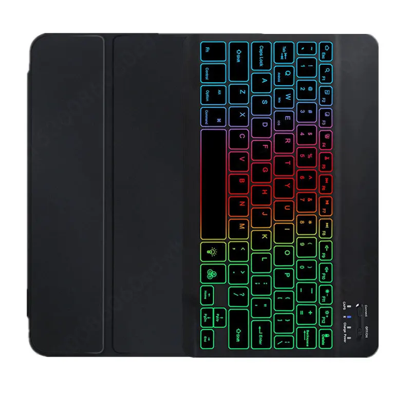 Capa para Ipad Generatoin Capa de Teclado com Suporte Lápis para Ipad 10 2023 20232023 Teclado Espanhol Russo Árabe - Imagem 5