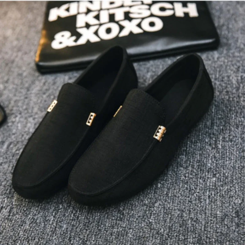 Male Canvas Loafers Slip-on Breathable Spring Autumn