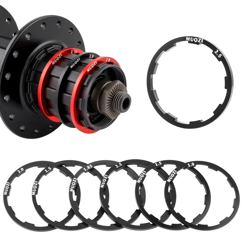 MUQZI 5개입 자전거 허브 와셔 7 8 9 10 11단 카세트 프리허브 바디 스페이서 1mm 1.5mm 1.85mm 2mm 2.18mm 2.35mm 2.5mm