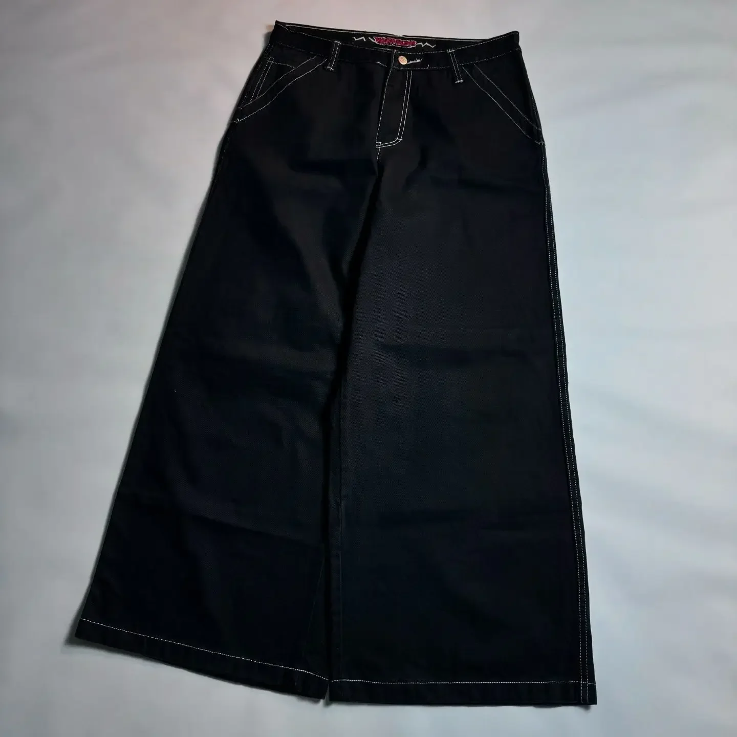 Y2K Hip Hop Wide Leg Baggy Jeans Wexwear Punk Street Dance Big Boy High Waist Jeans Black Big Pocket Pants Men Women Clothing 5