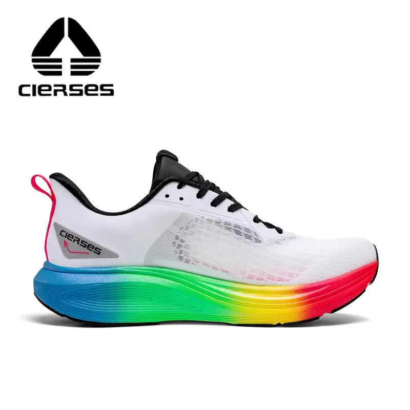 CIERSES  Full Palm Marathon Racing Track and Field Training High Wear   High Rebound Propulsion Fabric Running Shoes 2438-4 2