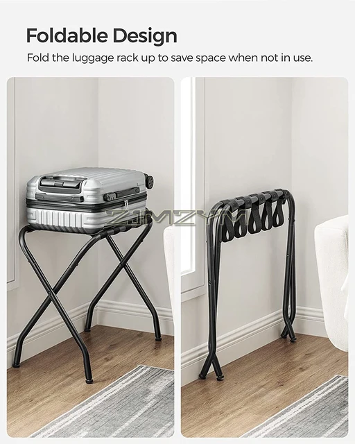 Portavaligie Pieghevole HOMCENT - Doppio Strato Con 4 Cinghie, 64x45x52 Cm, Per Hotel E Casa - Foto 2