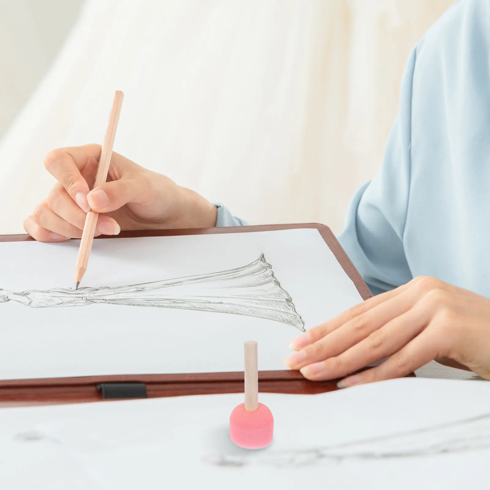 25Pcs 어린이 그림 스폰지 브러쉬 라운드 폼 스텐실 페인트 스폰지 어린이 미술 공예 그리기 도구 재사용 가능한 작은 스폰지
