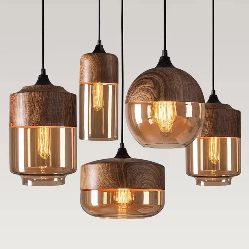 

AIMI Retro Dining Pendant Light Creative Bar Cafe Hanging Lamp Living Room Counter Decorative Chandelier