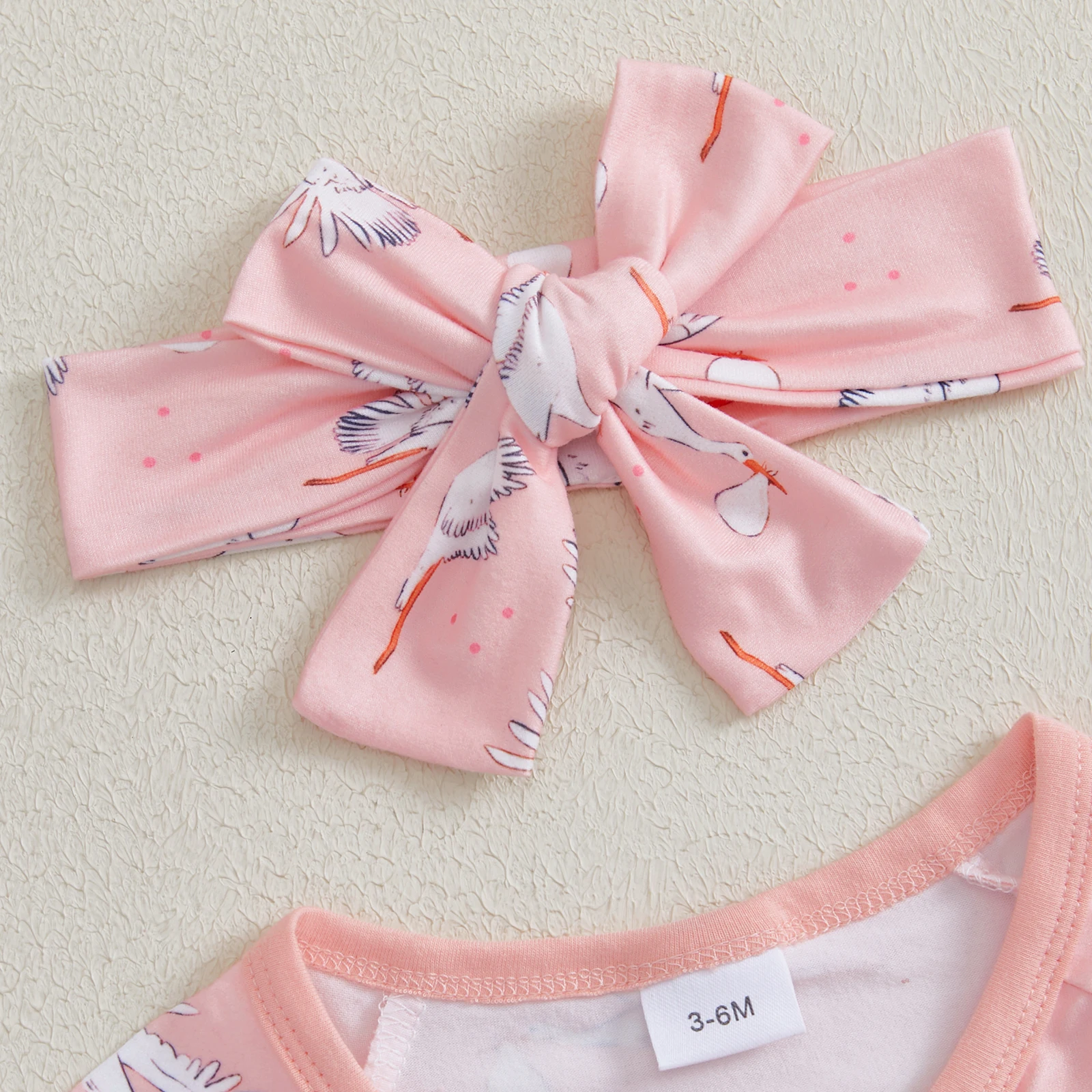 Autumn Newborn Girl Fall Outfit Animal Print Ruffle Long Sleeve Zipper Footed Jumpsuit Bow Headband Clothes Set