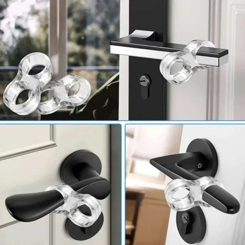 1/6Pcs Door Handle Anti-collision Ring Home Door Stops Noise Stopper Wall Protection Doorstop Bumper Shock Absorber Rubber Pads