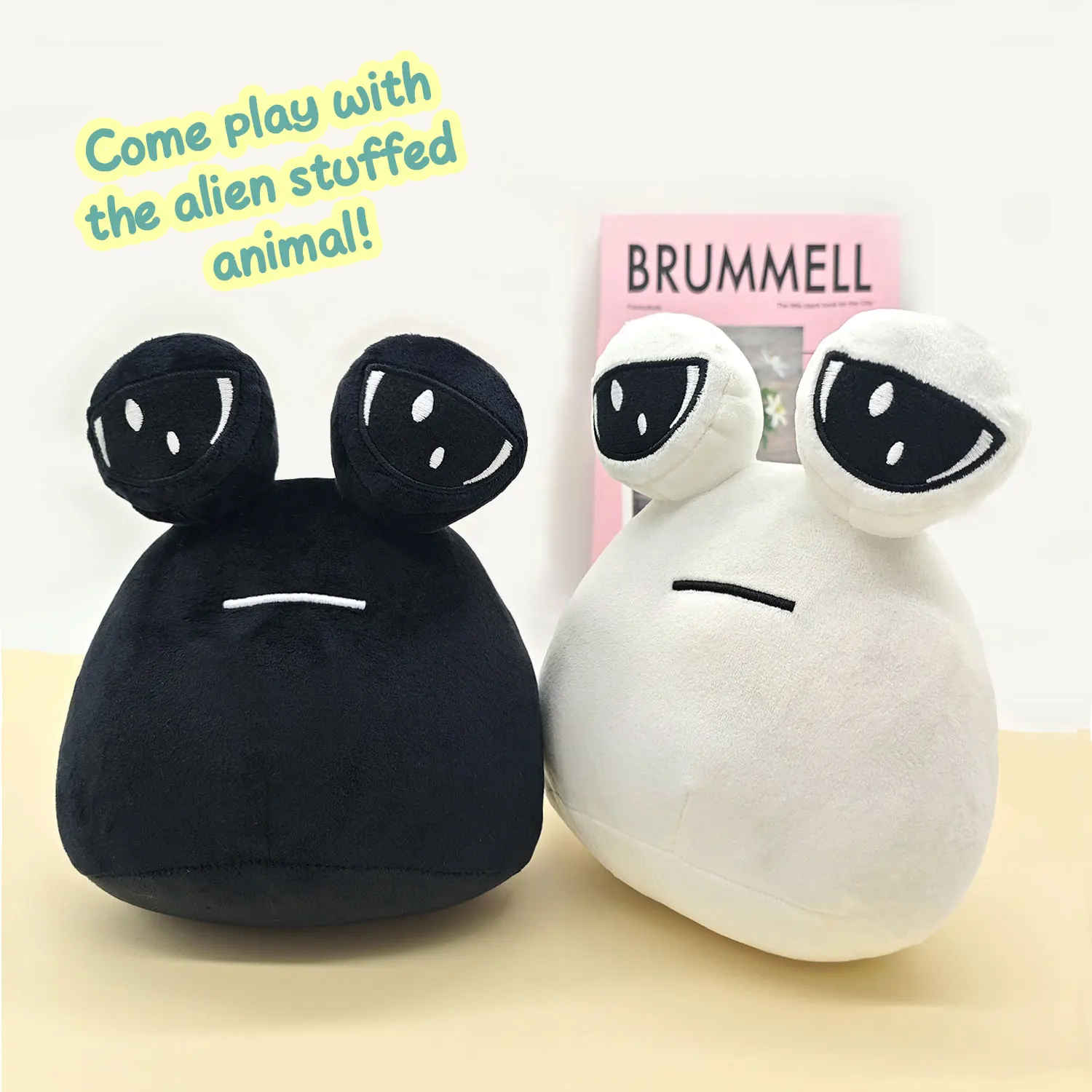 Cute, silly, sad, big eyed alien, take me home quickly. Big eyed alien plush toy, the best companion for children 3