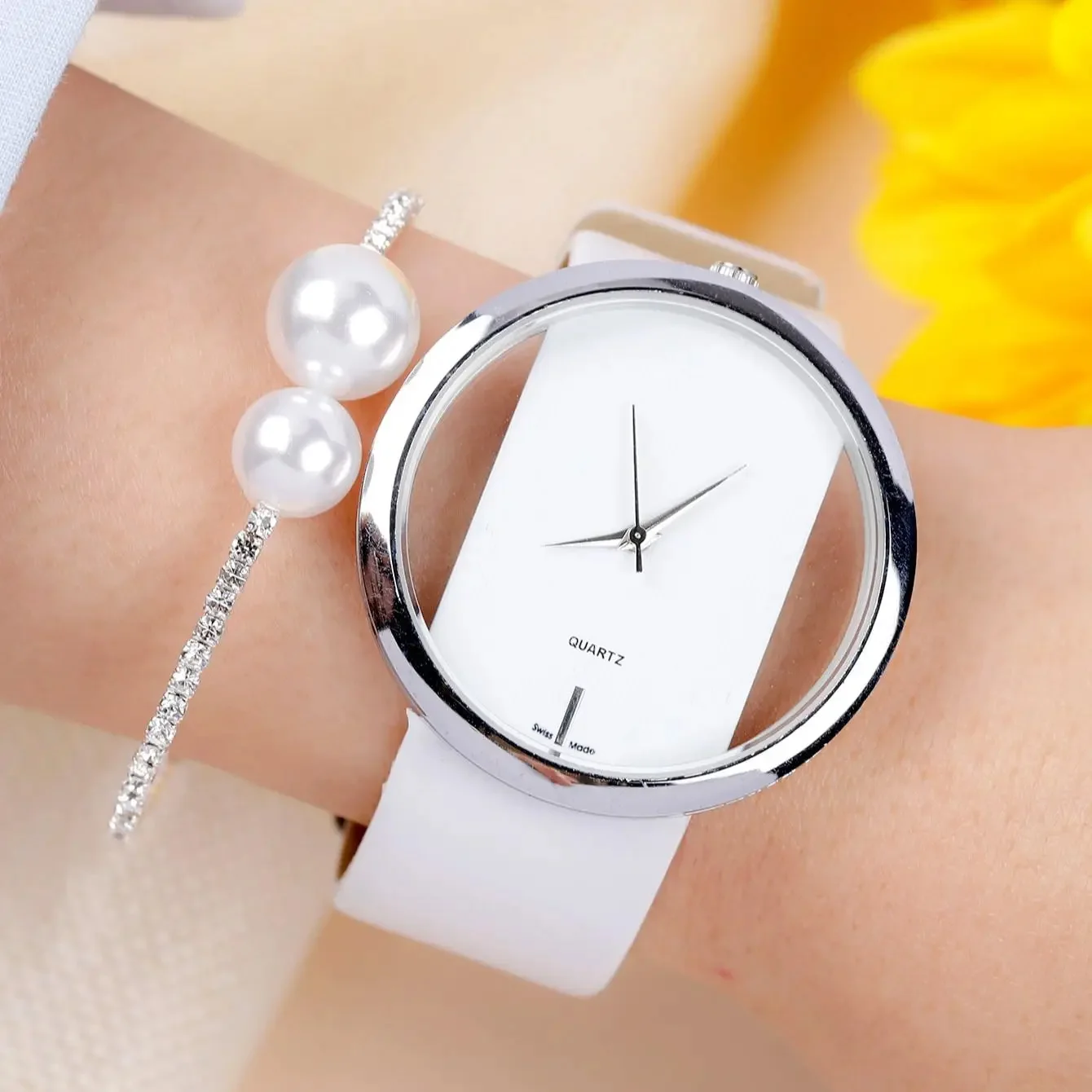 2pcs Set Luxury Women Bracelet Quartz Watches For Women Leather Watch Ladies Sports Dress Wrist Watch Clock Relogio Feminino 2