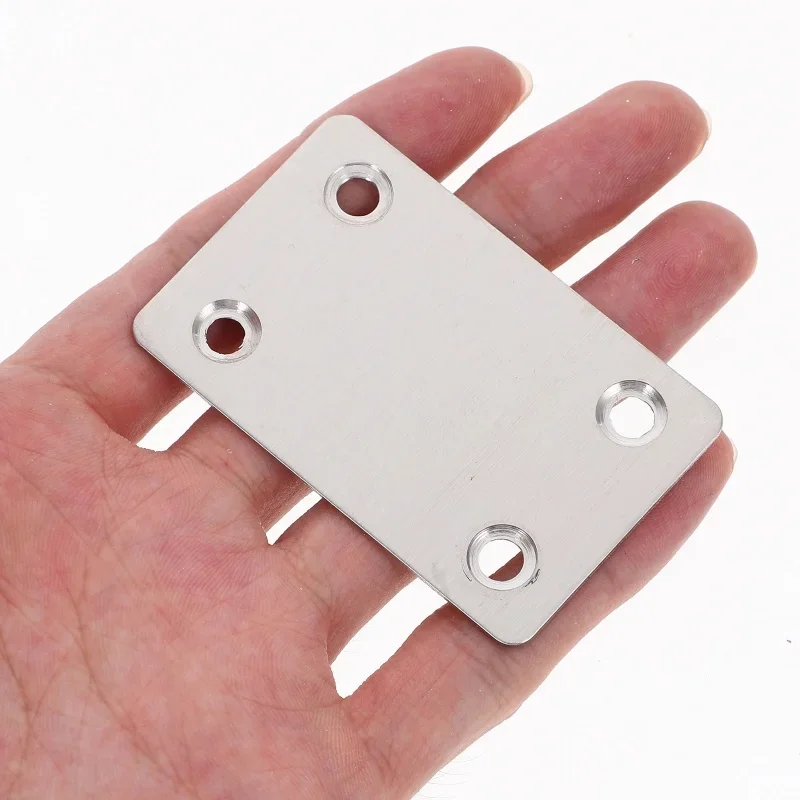 10Pcs Stainless Steel Angle Code Fixing Bracket Iron Plate Furniture Quick Links for Woodworking And Joinery