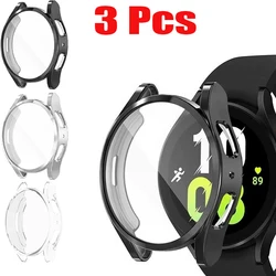 Enhanced Silicone TPU Watch Protector Set - Bumper Cover with Screen Protection (3 Pack) for Galaxy 6 40mm (Transparent Silver B)