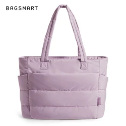 Stylish Women's Solid Color Tote Shoulder Bag - Versatile and Elegant Handbag (Pink Purple)