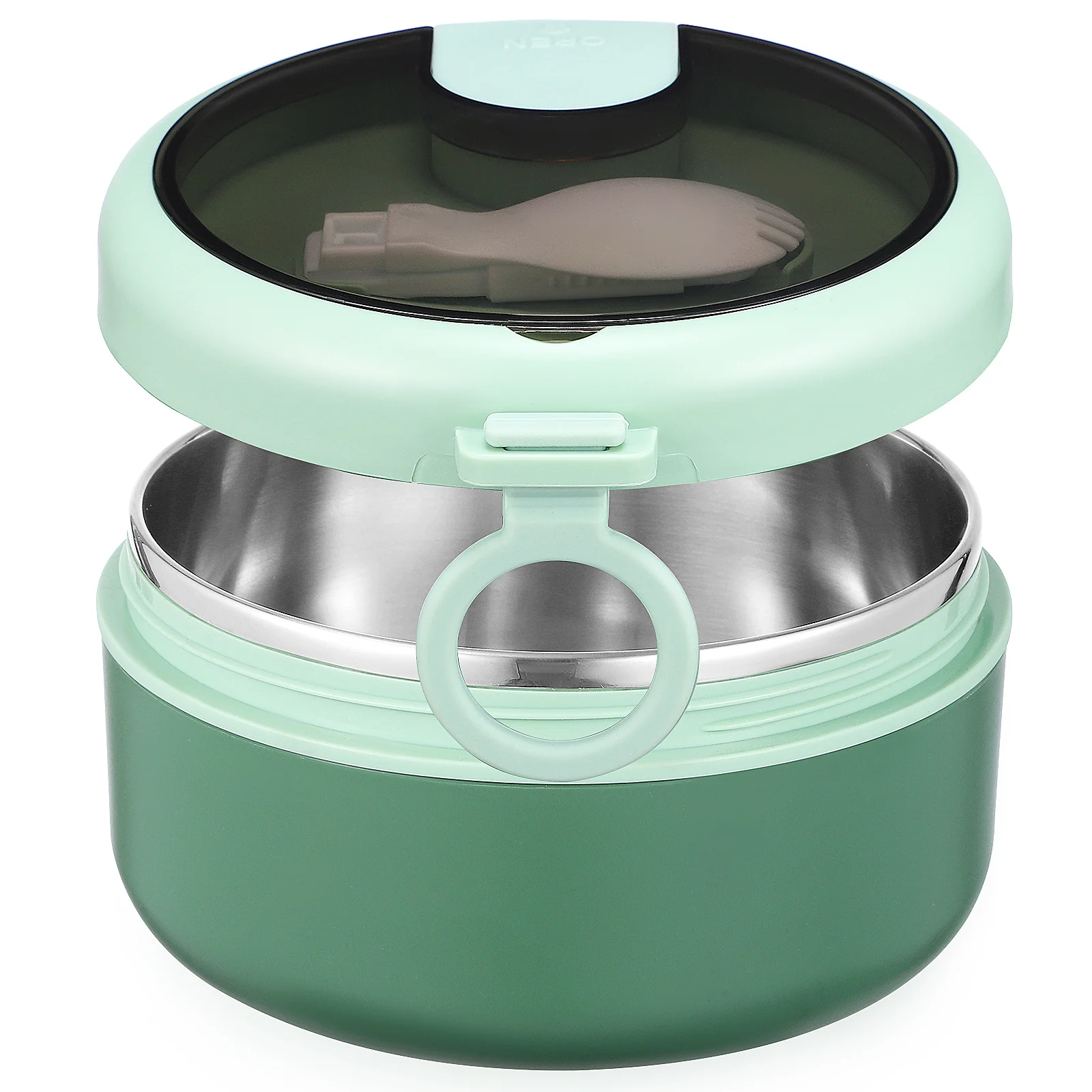 

Ramen Bowl Set Utensil Insulated Leak-Resistant Soup Mug Stainless Steel Liner Dishwasher Safe On-The-Go Holds Food