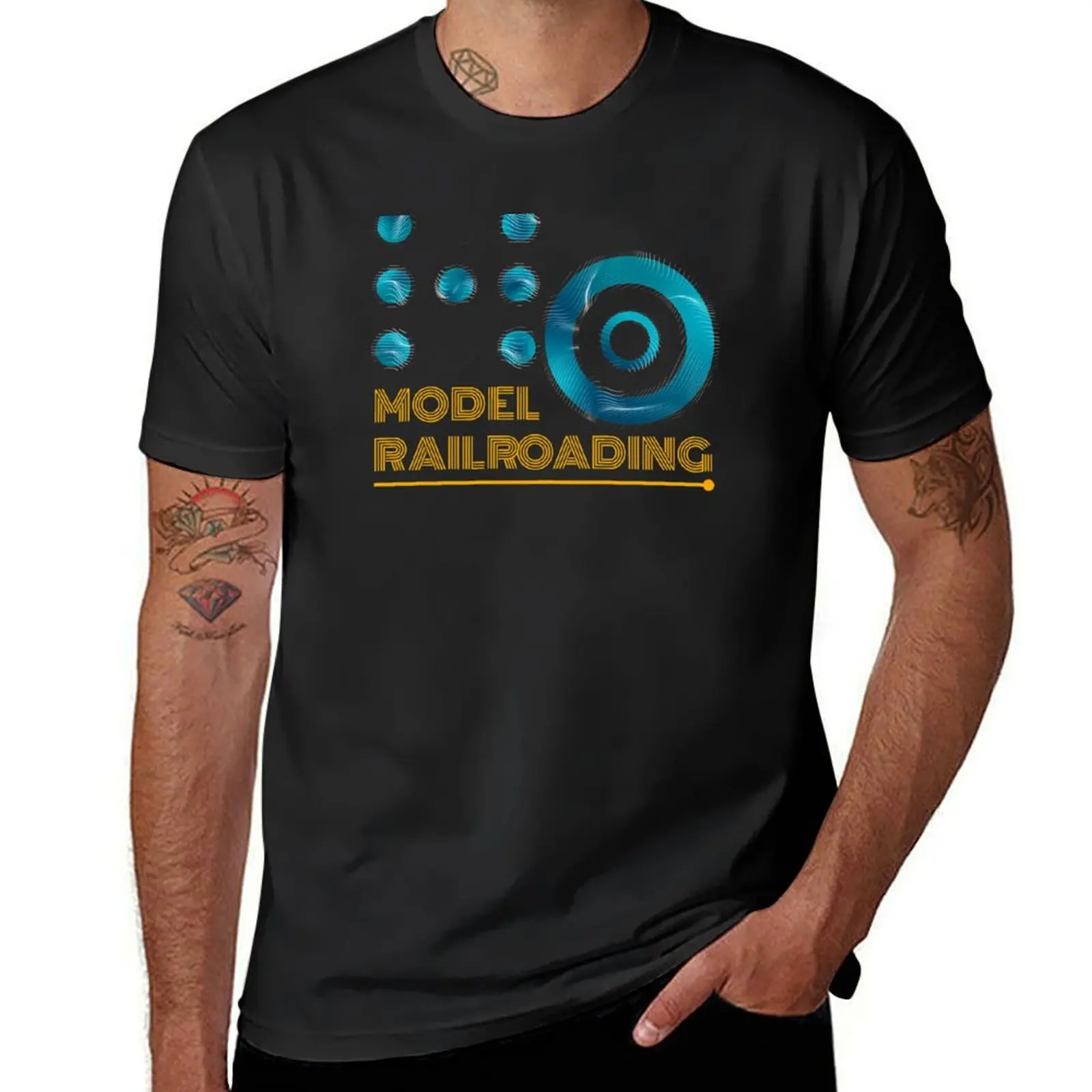 

Model Railroading Modern Design - HO Scale. For the Model Train Enthusiast. T-shirt anime clothes blacks men clothing