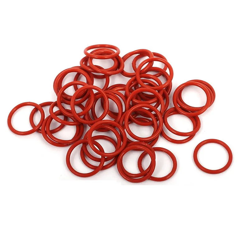 

50PCS Red Silicone VMQ O Ring OD 50/53mm CS 1.5mm Food Grade Sealing Waterproof Insulated Rubber Silicon O Type Gasket for Pipe