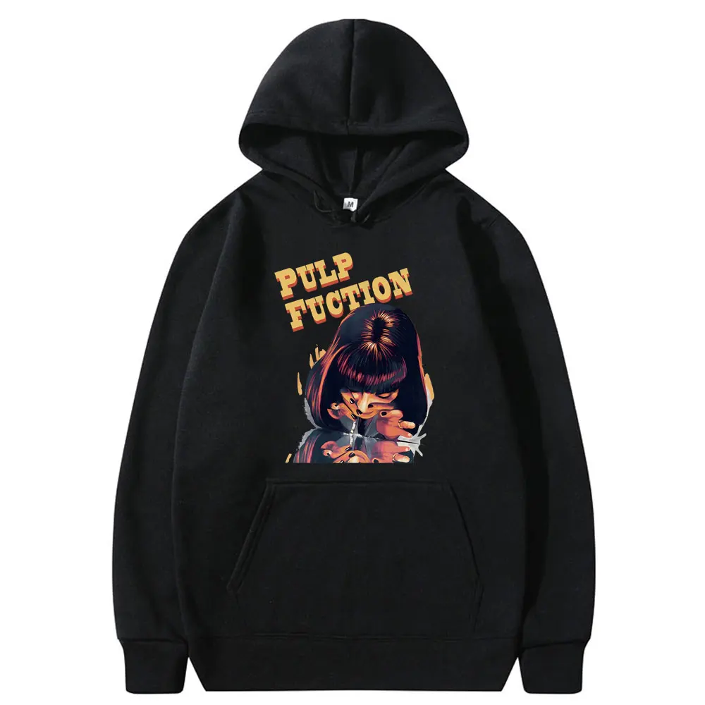 

Famous Movies Pulp Fiction Graphics Hoodie Quentin Tarantino Hoodies Men Women Vintage Casual Streetwear Oversized Sweatshirts