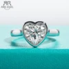 AnuJewel 3ct Heart Cut D Color Moissanite Engagement Bezel Ring With GRA 925 Sterling Silver Rings For Women Jewelry Wholesale 1