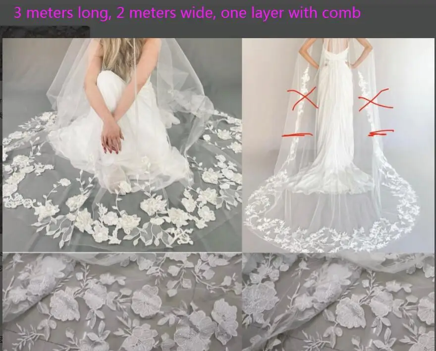

3 meters long, 2 meters wide, ivory