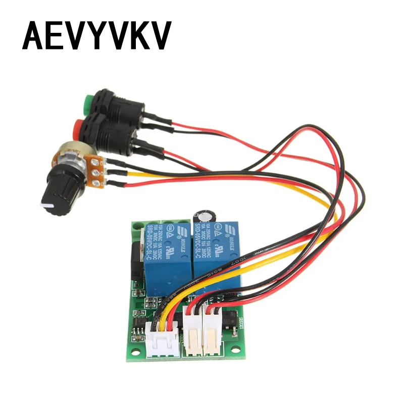 Regolatore di velocità del motore DC Regolatore PWM DC 6V 12V 24V Interruttore avanti e indietro Regolatore del motore Controllo della velocità regolabile - immagine 5