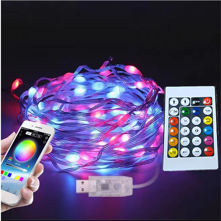 5M/10M USB LED Fairy Lights/String Lights APP Remote Control Waterproof for Christmas Party Wedding Home Decor Indoor Outdoor